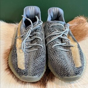 Yeezy Gray and Tan Sneakers